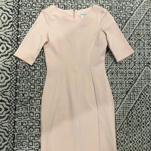 Fitted blush midi dress